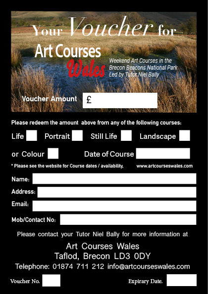 Gift voucher for Art Courses Walees